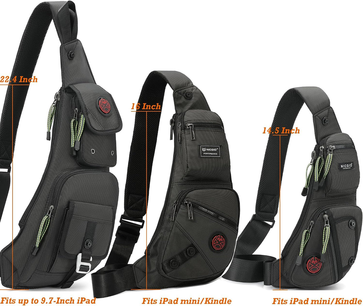 Sling Bag Chest Shoulder Backpack Crossbody Daypack for Men Women